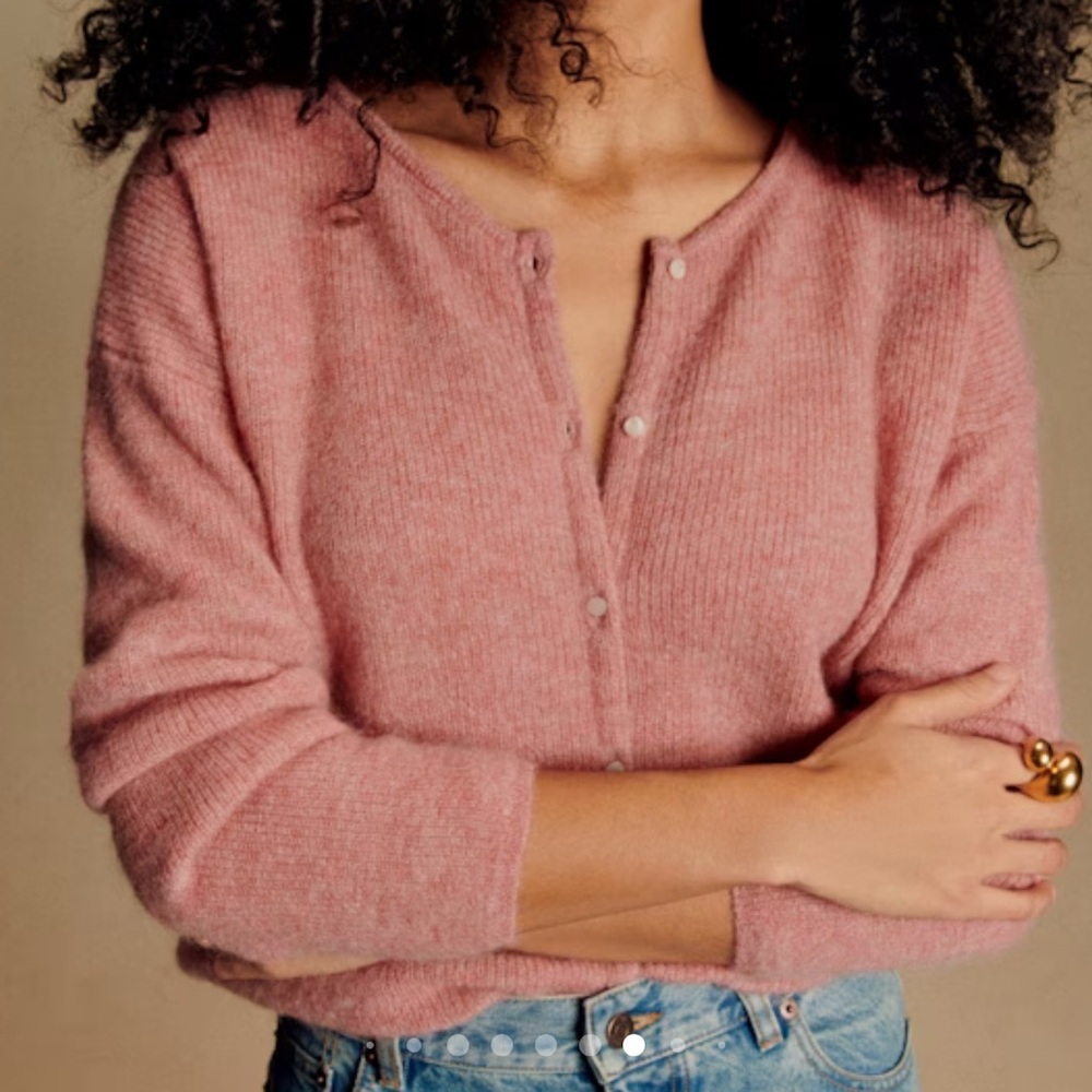 Sezane Rosewood Gaspard Cardigan